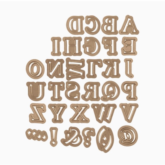 Spellbinders Shapeabilities Font One-Uppercase Die Templates 32 pcs - Picture 7 of 8